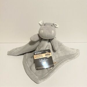 Blankets And Beyond Hippo Lovey White Security Plush Baby Cuddle Toy New Gift